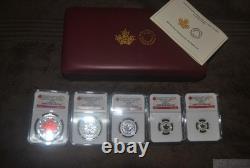 2015 Canada $1 $5 Silver Maple Leaf Reverse Proof Incuse, PF70 Early Release