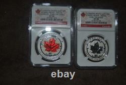 2015 Canada $1 $5 Silver Maple Leaf Reverse Proof Incuse, PF70 Early Release