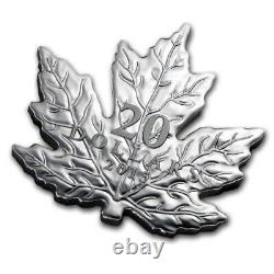 2015 Canada 1 oz Silver $20 Proof Maple Leaf Shaped Coin