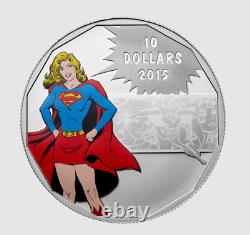 2015 Canada $10 DC Comics Supergirl Strength Ngc Pf70 Matte Silver Coin