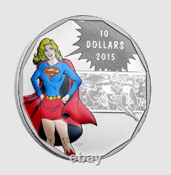 2015 Canada $10 DC Comics Supergirl Strength Ngc Pf70 Matte Silver Coin