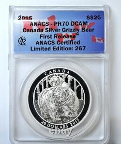 2015 Canada $20 Grizzly Bear The Catch & Togetherness 2 Coin Silver Set PR70