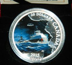 2015 Canada $20 Lost Ships In Canadian Waters S. S. Edmund Fitzgerald Silver Coin
