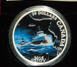 2015 Canada $20 Lost Ships In Canadian Waters S. S. Edmund Fitzgerald Silver Coin