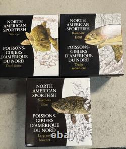 2015 Canada $20 NA Sportfish. 999 Silver 1 oz, Trout, Walleye, Pike Gem Pr, OGP