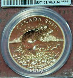 2015 Canada $20 North American Sportfish Largemouth Bass Pcgs Pr70 Dcam Fs +ogp