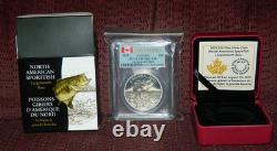 2015 Canada $20 North American Sportfish Largemouth Bass Pcgs Pr70 Dcam Fs +ogp