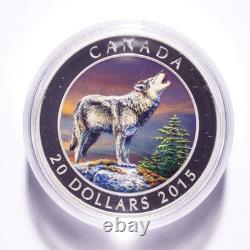 2015 Canada $20 Proof Silver Wolf