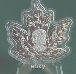 2015 Canada $20 Unique shaped maple leaf coin 99.99% silver proof finish in box