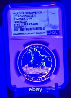 2015 Canada $20 Weather Phenomenon Summer Storm Ngc Pf70uc Coin Black Light