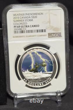 2015 Canada $20 Weather Phenomenon Summer Storm Ngc Pf70uc Coin Black Light