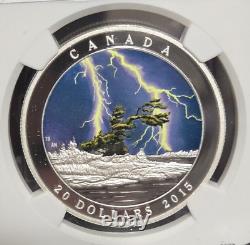 2015 Canada $20 Weather Phenomenon Summer Storm Ngc Pf70uc Coin Black Light