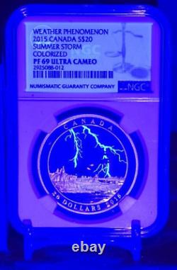 2015 Canada $20 Weather Phenomenon Summer Storm Ngc Pf70uc Coin Black Light