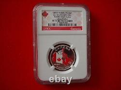 2015 Canada $3 Silver Proof NGC PF70 UCAM 50th Anniversary Of The Canadian Flag