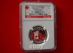2015 Canada $3 Silver Proof NGC PF70 UCAM 50th Anniversary Of The Canadian Flag