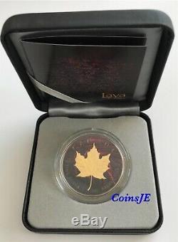 2015 Canada $5 Maple Leaf Lava Edition Gilded & Ruthenium 1 oz. 999 Silver Coin