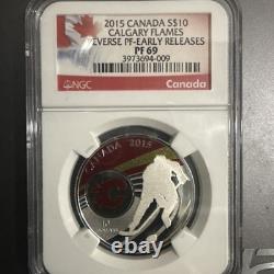 2015 Canada Calgary Flames PF69 Reverse Proof NGC Early Releases