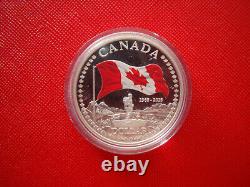 2015 Canada Fine Silver Proof 50th Anniversary Of The Canadian Flag