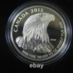 2015 Canada Fractional Silver Bald Eagle Set with Box & COA. 9999