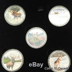 2015 Canada Majestic Animals 5 Coin Silver Proof Set 1oz Coloured #coinsofcanada