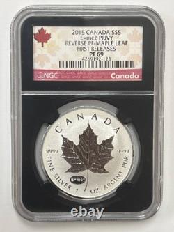 2015 Canada Maple Leaf Reverse Proof Coin NGC PF-69 E=mc2 Privy First Releases