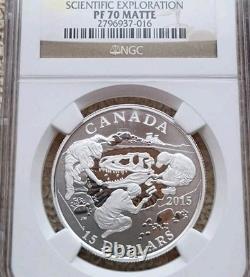 2015 Canada NGC PF 70 MATTE SILVER $15 EXPLORING CANADA Scientific Exploration