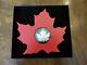 2015 Canada Pure Silver Proof Coin, Maple Leaf Shaped, Wooden Display Case