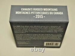 2015 Canada Rugged Mountain's $ 200 2 0z 9999 Matte Proof 25 k Box COA
