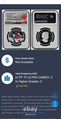 2015 Canada S$10.5 oz PF70UC Silver Coin Colorized Winter Scene 1 of 2 Mint