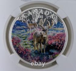 2015 Canada S$20 NGC PF70 Ultra Cameo Misty Morning Mule Deer Colorized