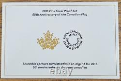2015 Canada Silver 50th Anniversary Of The Canadian Flag Proof Set