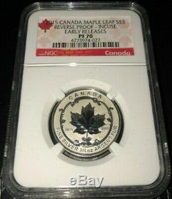 2015 Canada Silver Maple Leaf Reverse Proof Enameled Set NGC PF70 ER