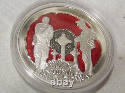 2015 Canada Silver Proof Dollar Flanders Fields Coloured with clam-shell