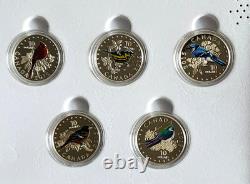 2015 Colorful Songbirds of Canada 1/2 oz $10 5-Coin Silver Proof Set