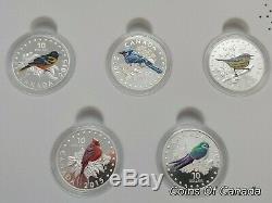 2015 Colourful Songbirds Of Canada Colour 5 Coin Silver Proof Set #coinsofcanada
