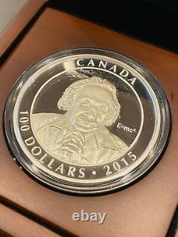 2015 Royal Canadian Mint $100 Silver 10oz Proof Coin Albert Einstein Special