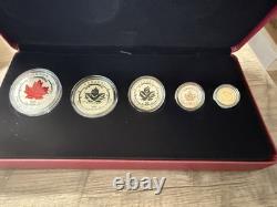 2015 Royal Canadian Mint Canada Maple Leaf Fine Silver Fractional Proof Set