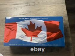 2015 Royal Canadian Mint Canada Maple Leaf Fine Silver Fractional Proof Set