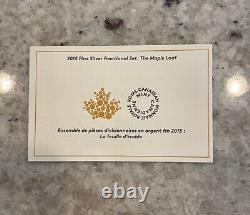 2015 Royal Canadian Mint Canada Maple Leaf Fine Silver Fractional Proof Set