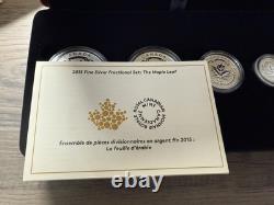 2015 Royal Canadian Mint Canada Maple Leaf Fine Silver Fractional Proof Set