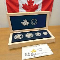 2015 Royal Canadian Mint Fine Silver Fractional Set Bald Eagle 4-Coin Set