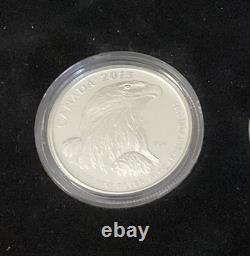 2015 Royal Canadian Mint Fine Silver Fractional Set Bald Eagle 4-Coin Set