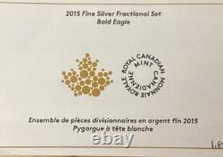 2015 Royal Canadian Mint Fine Silver Fractional Set Bald Eagle 4-Coin Set