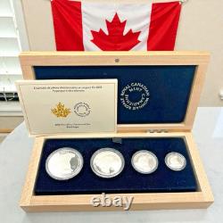 2015 Royal Canadian Mint Fine Silver Fractional Set Bald Eagle 4-Coin Set