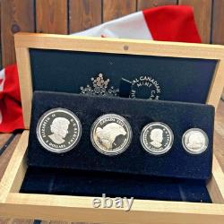 2015 Royal Canadian Mint Fine Silver Fractional Set Bald Eagle 4-Coin Set