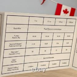 2015 Royal Canadian Mint Fine Silver Fractional Set Bald Eagle 4-Coin Set