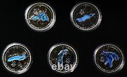 2015 The Great Lakes Set Canada $20 Fine Silver Proof Enamaled #19922