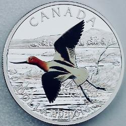 2016 $20 Colorful Birds of Canada American Avocet. 9999 Pure Silver Color Proof