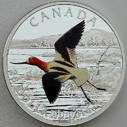 2016 $20 Colorful Birds of Canada American Avocet. 9999 Pure Silver Color Proof