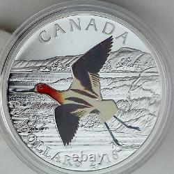 2016 $20 Colorful Birds of Canada American Avocet. 9999 Pure Silver Color Proof